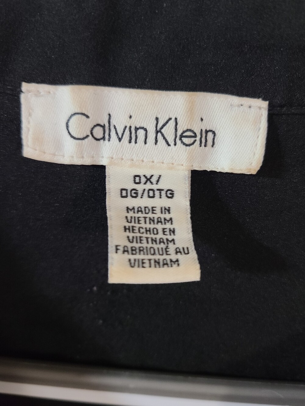 Calvin Klein Black roll-sleeve utility Button-Front Shirt Gold Zipper Accents - Picture 13 of 16